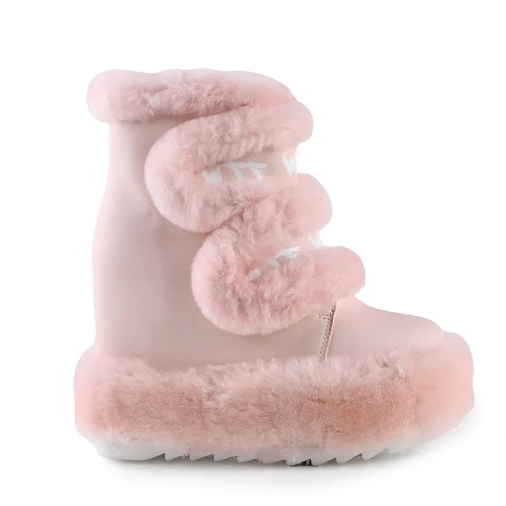 Anthony Wang Dizzy Dream Wedge Pink Women's Platform Boots size 6 New